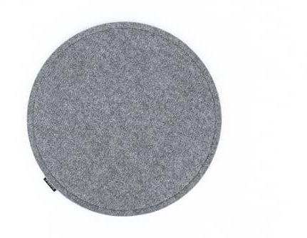 Rob&Raf Sitzkissen Rund 37cm/40cm Dunkelgrau/Hellgrau Sitzauflage Stuhlauflage Filz Grau Modern 15mm Stuhl Garten Zuhause (Hellgrau, 40cm)