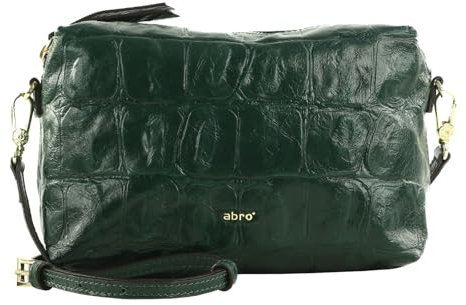 Abro Leder Maxi Cocco Crossbody Bag Kaia Pixie Green