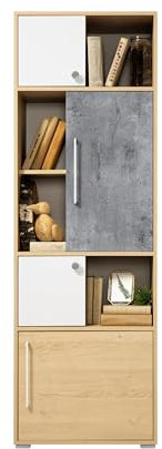 Generisch Step Regal mit Klapptüren und zahlreichen Regalen – Modernes Design