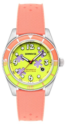 Spinnaker Herren-Armbanduhr 43 mm Fleuss Automatik Spongebob Schwammkopf Conch Street Limited Edition Armbanduhr mit Gummiband SP-5151