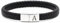 TOLOWOBK Lederarmband Herren Armband mit Buchstaben Gravur A-Z Buchstabe Armband Männer Schwarz Geflochten Leder Armbänder mit Magnetverschluss Einschulung Geburtstag Geschenke für Männer