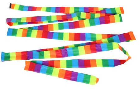 ifundom Bunter Drachenschwanz Lebendige Farben aus Stoff mit Regenbogendesign Einfache Installation und Drachenbauteile für Outdoor Drachenfliegen