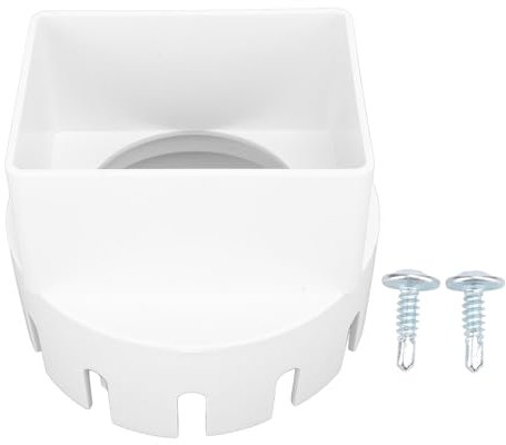 Adaptateur de Gouttière de Descente de Pluie, 3x4 Pouces, Gouttière Carrée en PVC pour Tuyau de Vidange, Adaptateur pour L'extérieur (Blanc)