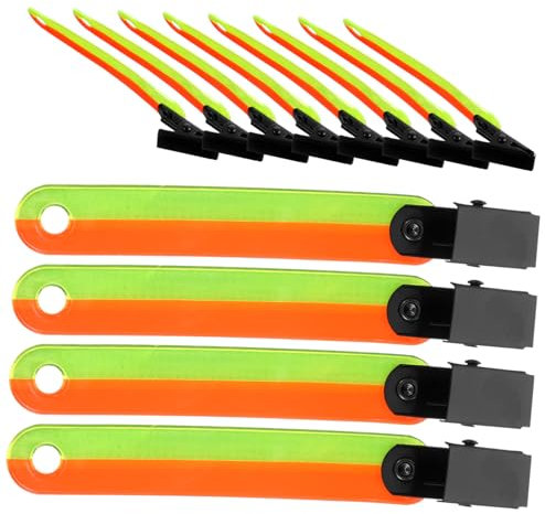 MUSISALY 12er-Pack Fluoreszierend Zum Wandern Reflektierende Wegmarkierungen Wetterfestes PVC Für Bogenschießen Nachtlaufen Und Camping