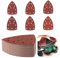 60 Multi Tool Sanding Pads, Triangle Mouse Sanding Pads for Mouse Sander Pads Sheets, 11 Holes Sanding Sheets, 40/60/80/120/180/240 Grits Mouse Sandpaper for Electric Sander Detail Sander Pads Paper