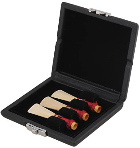 Etui für Oboen, Fagott, PU-Leder, für 3 Blätter, Schwarz