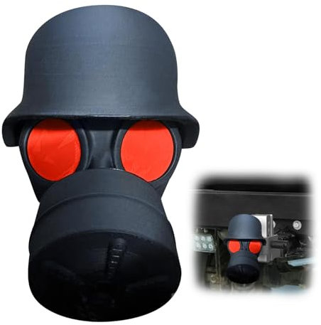 Abdeckkappe Anhängerkupplung,Staubdicht & Wasserdicht Lustig Anhängerkupplung Abdeckung Totenkopf,für Anhängerkupplungen,LKW,Wohnmobile (Rot)