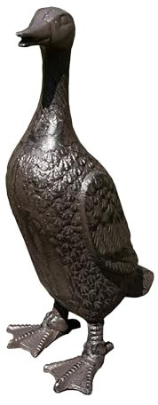 Alfie Francis 21.2cm Tall Cast Iron Duck Garden Ornament Outdoor Decoration Gift