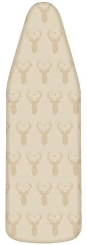 Ironing Board Covers Brown Animal Print Ironing Board Covers 110 x 35cm and Pad Thick Resist Scorching and Staining Thick Easy Fit Iron Boards Cover Sizes Adjustable Elastic Rope