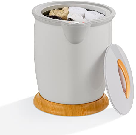 Multigot 20L Towel Warmer Bucket, Large Electric Heated Washcloth Warmer with Fragrance Holder, Removable Lid & Auto Shut Off, Luxury Towel Heater Gifts for Bathrobes Blankets (Grey)