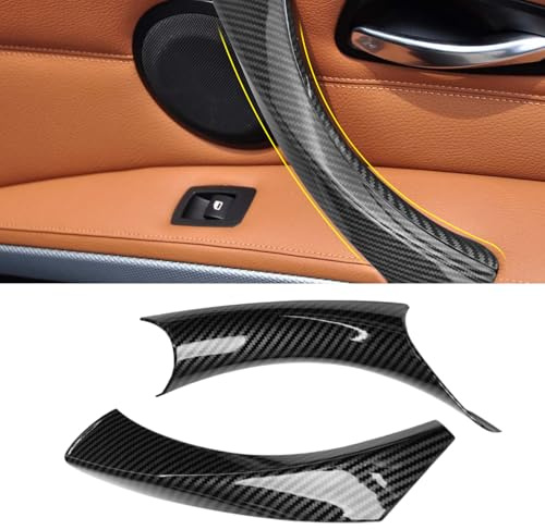 TTCR-II 2PCS Keine Demontage Kompatibel mit Türgriff BMW 3 E90 E91 E92 E93 | E90 Türgriff Innen E91 Fahrersitz Griffverkleidung für 3er 316 318 320 323 325 328 330 335(2005-2011)-Carbon Schnalle Rechts