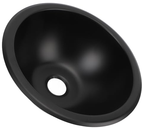 LUCKDANO évier Noir pour Camping-car Évier en Acier Inoxydable 304 de 9 X 4 Pouces avec Port de Vidange de 40 Mm - Lavabo à Main Facile à Nettoyer pour Camping-car, Bateau et Caravane