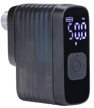BBB Cycling BarBank Mini Pompe à Vélo Électrique – Ultra-Portable Format – Gonfleur 120 PSI / 8 Bar pour VTT, Route & Gravel – Charge Rapide USB-C, Éclairage LED – Compatible Valves Presta & Schrader