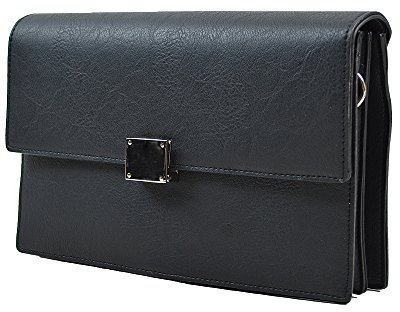 ESSEX GLAM Womens Envelope Clutch Bag Synthetic Leather Ladies Evening Shoulder Handbag