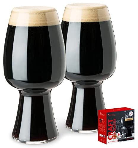 Spiegelau Stout Glas Set/2 499/51 Craft Beer Glasses UK/6, klar, 2 Stück (1er Pack), 2-Einheiten