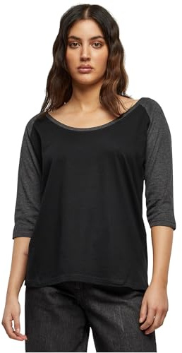 Urban Classics Damen Ladies 3/4 Contrast Raglan Tee