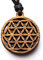 treeforce Blume des Lebens klein Holzkette, Halskette, Schlüsselanhänger oder Auto- Anhänger 3 in 1 DIY Schmuck, Handmade, nachhaltig und vegan aus Holz