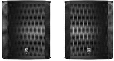 EV ELX200-18SP Lot de 2 haut-parleurs pour caisson de basses 1200 W DJ Disco 18 po