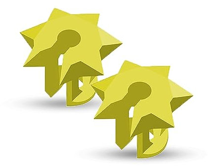 Bowmar Archery Nasenknopf, extrem leicht, erzeugt konsistente Ankerpunkte, zwei Größen enthalten (gelb)