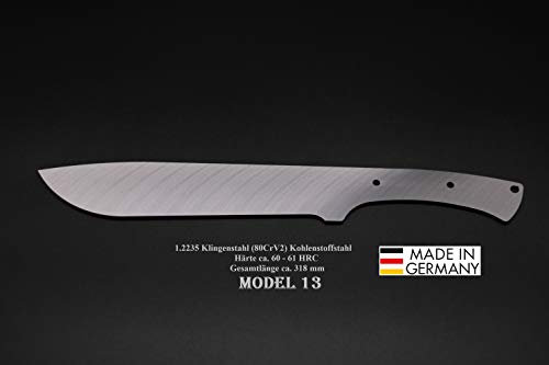 Rohling Messer Model 13 / 318mm Poliert Messerbau Messerstahl Messerklinge Klingenrohling Jagdmesser