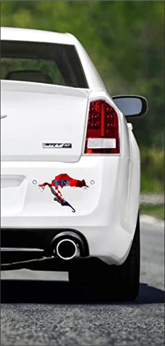 20 cm Hochwertiger Autoaufkleber Sticker Decal UV&Waschanlagenfest Kroatien Croatia Hrvatska Schrift Text Name Landesform Staats Umriss Land Wappen Flagge Fahne
