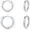 CERSLIMO Ohrringe Silber 925 Creolen Set 8mm 10mm Schmuck Valentinstag Geburstag Klein Geschenke für Damen Herren Mädchen Frauen Männer Beste Freundin Schwester Freunde