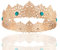 King Men Tiara Krone Imperial Mittelalter Stirnband Kristall Festzug für Hochzeit Halloween Messe Kostüm Geburtstag (Grün)