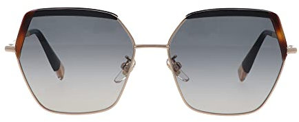 Furla Unisex SFU599V Sunglasses, Shiny Total Rose Gold, 58