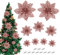 ilauke Stella di Natale Glitterata 30 Pezzi Fiori Artificiali per Albero di Natale Fiori Glitter,Fiori di Natale Poinsettia Fiori Artificiali con Glitter di Nozze Ornamenti di Capodanno (Oro Rosa)