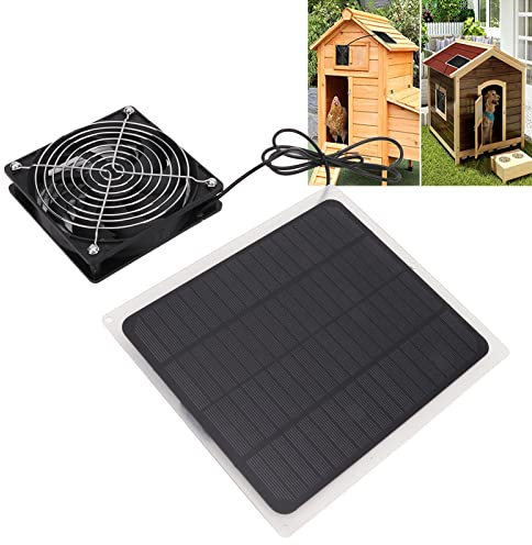 10W Solarventilator l¨¹fter solar Solarpanel L¨¹fter Kit mit Schutznetz 215x185mm Monokristallines Silizium Solarpanel Solar Gew?chshausventilator f¨¹r H¨¹hnerstall Monokristalline Solarmodule
