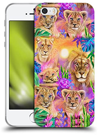 Head Case Designs Offizielle Sheena Pike Daydream Löwen Und Jungen Große Katzen Soft Gel Handyhülle Hülle kompatibel mit Apple iPhone 5 / iPhone 5s / iPhone SE 2016