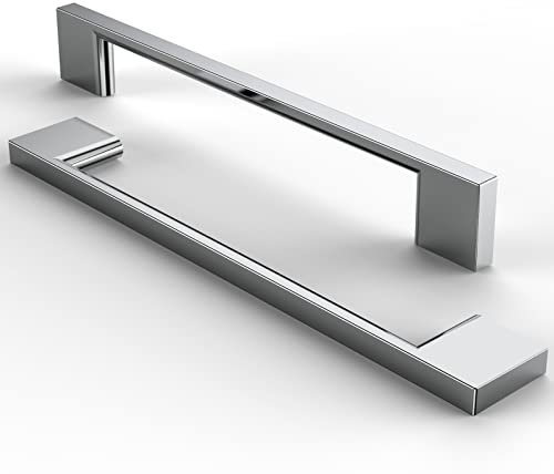 FURNIWARE Pack of 5 Furniture Handles, Cupboard Handles, Kitchen Handles, Chrome-Plated Furniture Drawer Handles, Handles for Kitchen Cabinets, Cupboards, Furniture Handles, Drawer Handles, 160 mm