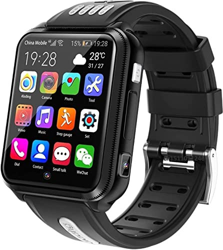 GABLOK Smartwatches 4G GPS WiFi Posizionamento Studenti Bambini 9.0 Sistema Bluetooth SIM Card Elettronica (colore: nero2-grigio2, dimensioni: 2)