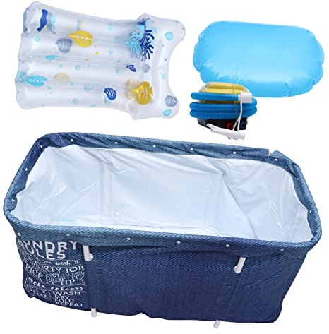 Healeved Faltbarer Badeeimer Großes Badefass Aus Dickem Material Tragbare Badewanne Für Erwachsene Und Junge Mädchen Geeignet Als Eisbadewanne Oder Outdoor-badefass