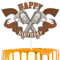 Western Cowboy Cake Topper Happy Birthday Revolver Dekoration, Double Gun Dekoration für Jungen und Mädchen Cowboy Thema Geburtstagsfeier, Western Mottoparty oder Babyparty Party SugarGera