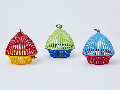 Set/3 jaulas para grillos o grilleras de plástico con Gancho para Colgar y Puerta