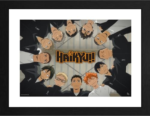 GB eye Haikyu!! Karasuno Fight 30 x 40 cm großer gerahmter Sammlerdruck