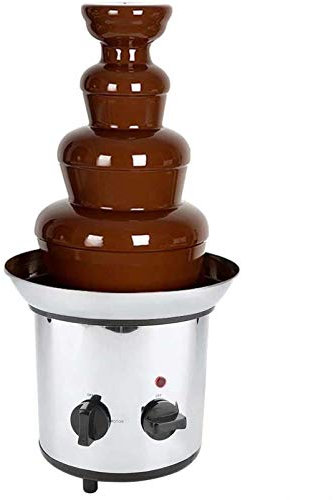Chocolate Fountain,4 Tiers Tower Chocolate Fountain, Stainless Steel Electric Chocolate Melting Machine, Great for Kids' Parties and Weddings