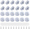 UFURMATE Non-Slip Rubber Feet, 24Pcs Non-Slip Chair Leg Floor Protectors Clear Screw in Anti-Slip Pads Round Rubber Furniture Pads with Screw & Self Adhesive (24 * 8.9mm)