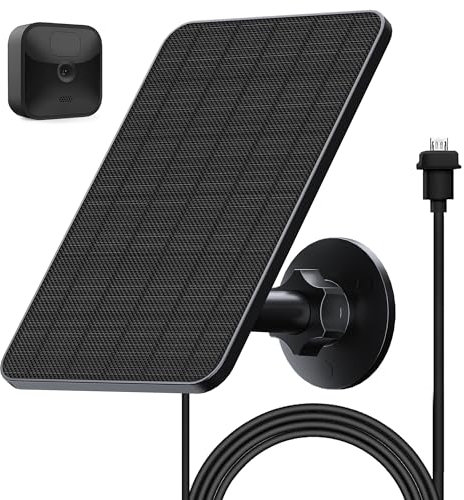 Solarpanel für Blink Kamera Outdoor,4W Blink Kamera Solarpanel Kompatibel mit Blink Outdoor,Blink XT2/XT Kamera&SimpliSafe Kamera(Nicht enthalten),IP65 Blink Outdoor 4/3rd Gen mit Gummistecker(1 Pack)