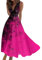 Generic Robe Fleurie Robes De Soirée Robe Noel Femme Chic Robe De Soiree Robe Chemise Femme Longue Robe De Plage Femme Longue Robe De Soiree Femme Robe De Soirée Chic Et Glamour Rose Vif XL