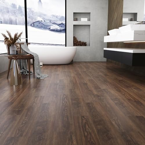 FLOREXP Vinyl Flooring - Lino Flooring,Peel & Stick Floor Tiles Self Adhesive Floor Tiles,2mm 36pcs Waterproof,for Kitchen Living Room Floor Plank(5.02m²,Ipa)