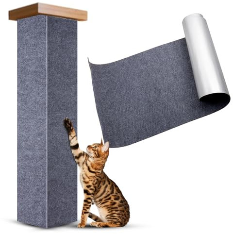 Selbstklebend Kratzmatte Katze, [200cmx40cm] Katzen Kratzbrett Wand, Kratzpads für Katzen, Kratzmatte Katze Sofa, Katzen Wand, DIY Climbing Cat Scratcher