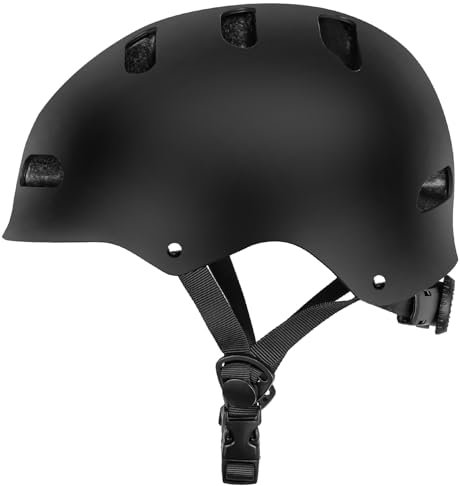 Casco da skater, per uomo e donna, 59-62 cm, robusto casco da città per uso quotidiano, regolabile, unisex, per skateboard e scooter BMX