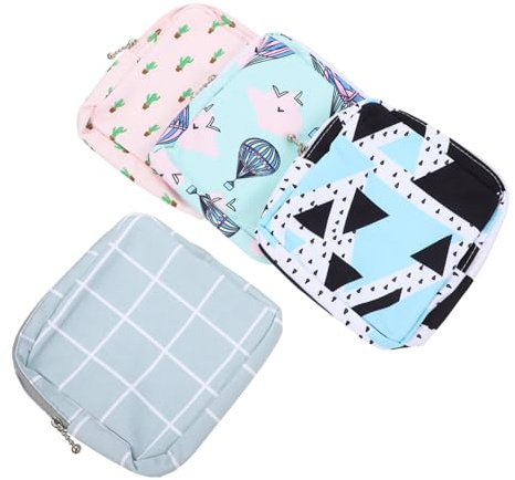 PLAFOPE 4piezas Bolsa Aseo Para Mujer Porta Tampones Portátiles Neceser Compresas Femeninas