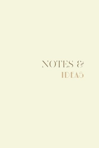 Notizbuch Notes & Ideas Creme-Beige | Liniertes Notizbuch
