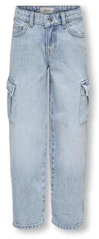 KIDS ONLY Damen Kogharmony Wide Cargo Carrot Azg Noos Only Girl Jeans mit Weitem Bein Kogharmony Weiter Beinschnitt Jeans