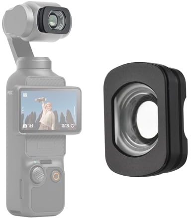 Hanzete Objectif grand angle 112 ° grossissement 0,72 x objectif externe de remplacement pour DJI Osmo Pocket 3 Accessoire
