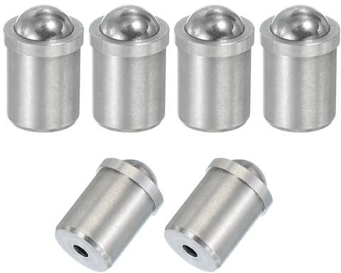 PATIKIL 6 Pcs Ball Plungers 304 Stainless Steel Ball Point Spring Plungers Cabinet Ball Catch Latch Catcher for Door Closet Drawer (12x16mm)