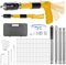 Concrete Nail Gun Kit with 120pcs Nails, 4 Extension Rod, Rotatable Manual Steel Nail Gun, 5 Gear Nail Wall Shooting,Wall Fastening Rivet Gun for Household Woodworking Installation